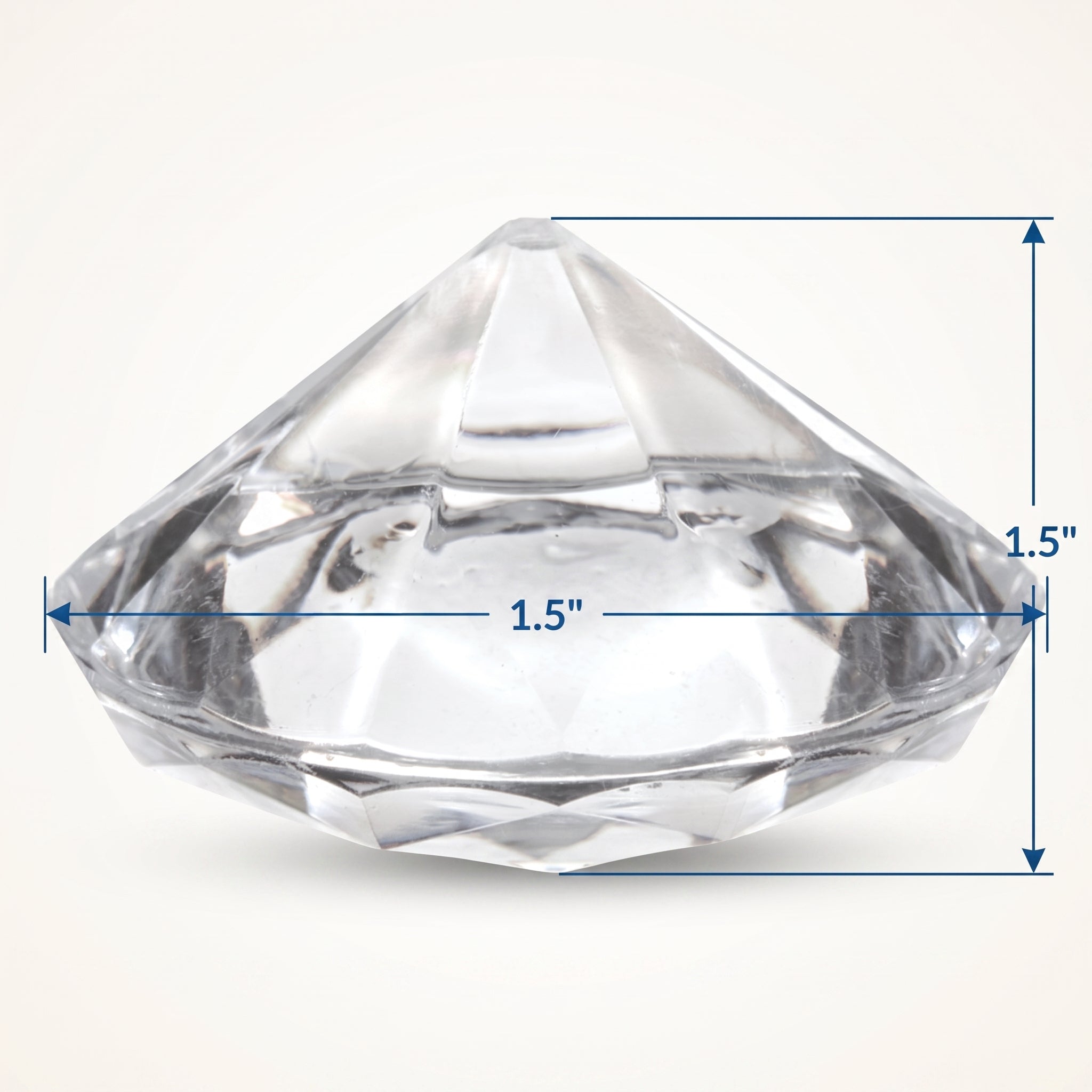 Clear Diamond Gem Place Card Holders - 10-Pack