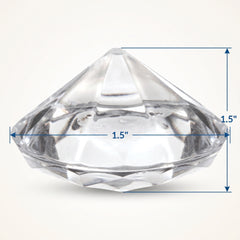 Clear Diamond Gem Place Card Holders - 10-Pack