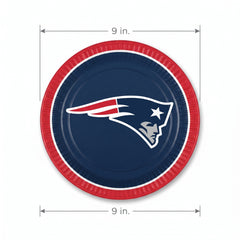 New England Patriots 9" Round Paper Plates