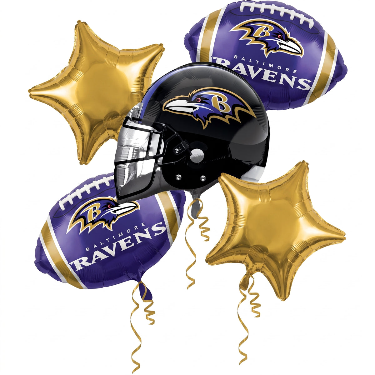 Baltimore Ravens Foil Balloon Bouquet