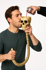 Skull Beer Funnel Halloween Party Prop