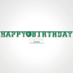 Jumbo Customizable Soccer Birthday Banner with Numbers