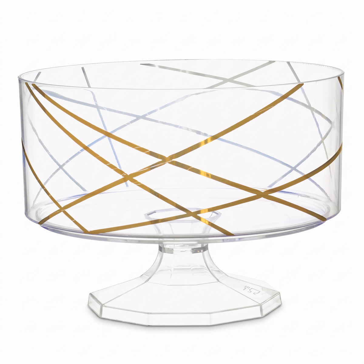 Small Gold Moroccan Plastic Trifle Container - 40 oz Decorative Bowl