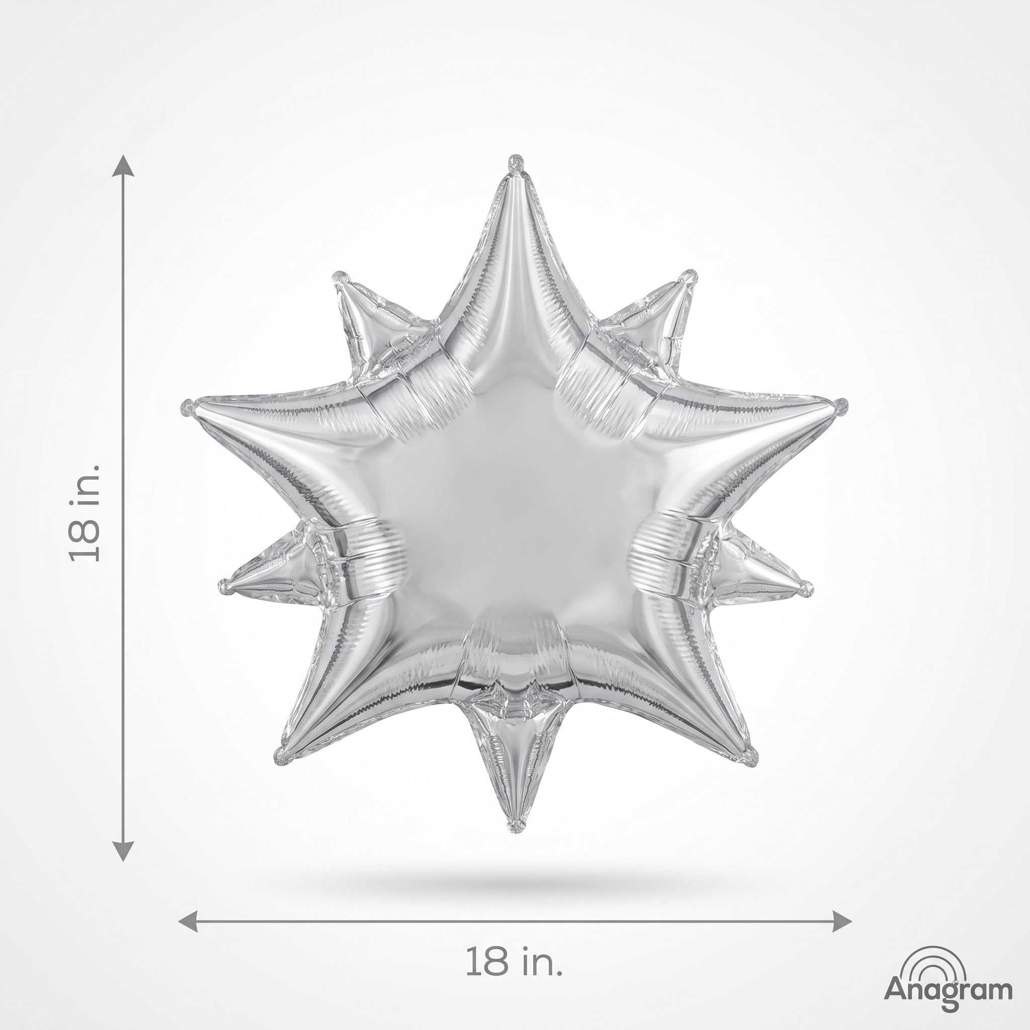 Silver Magic Star Foil Balloon - 18 Inch