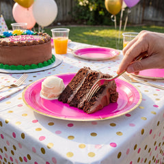 Bright Pink 10" Decorative Paper Plates