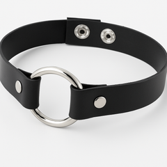 Black O-Ring Choker Necklace - Halloween Costume Accessory