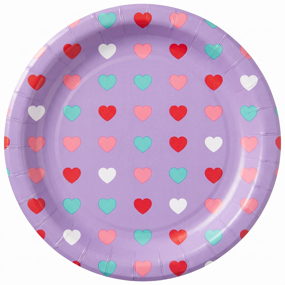Valentine's Day Lovely Hearts Paper Plates - 6.75"