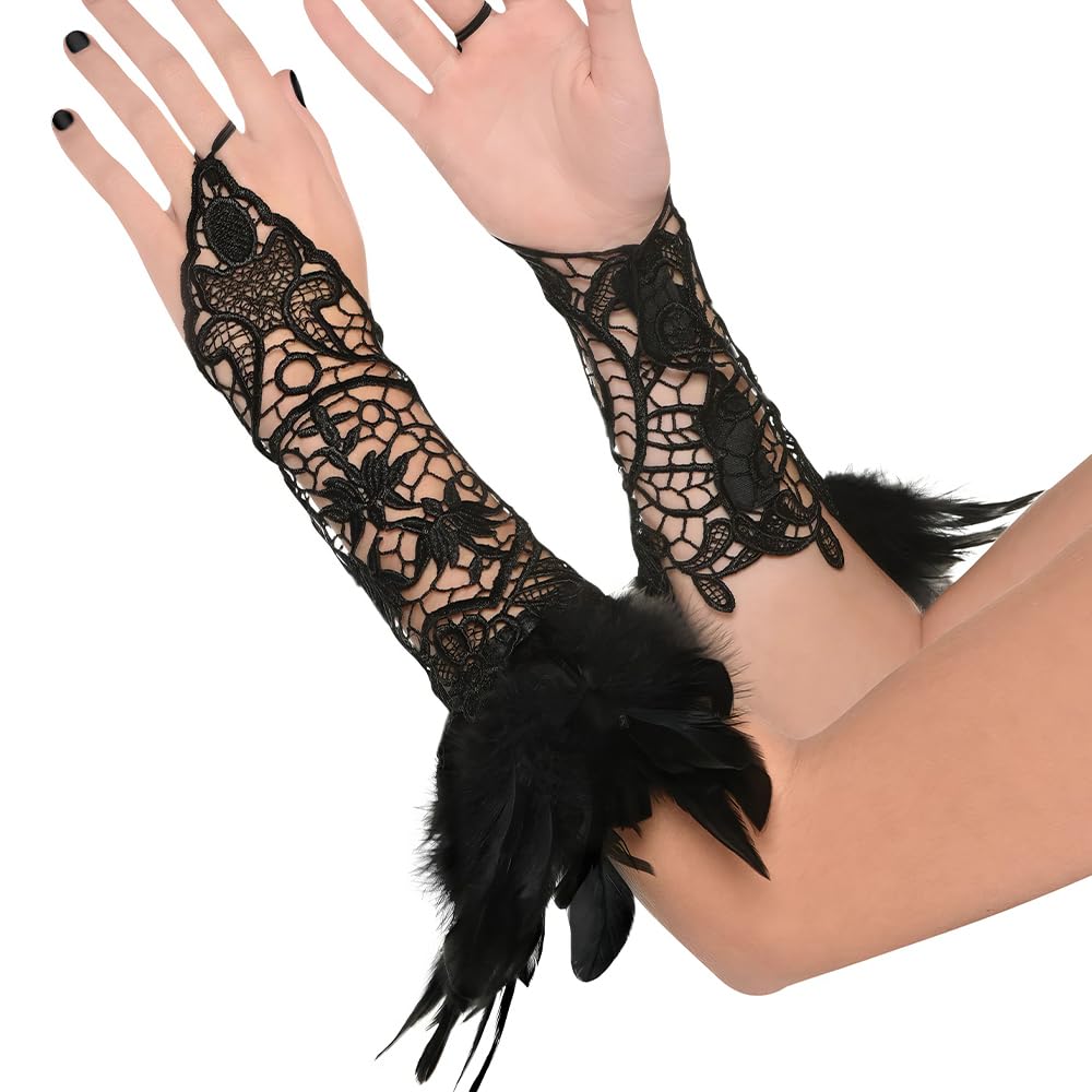 Deluxe Feather Cuffs - Halloween Costume Accessory