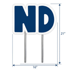 Blue "ND" Birthday Yard Sign