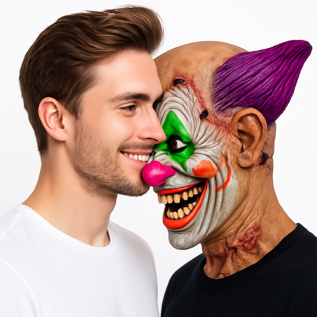 Psycho Neon Clown Halloween Mask