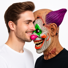 Psycho Neon Clown Halloween Mask