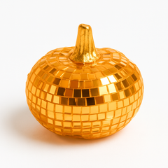 Glittering Glass Pumpkin Ornament - 2 Inch