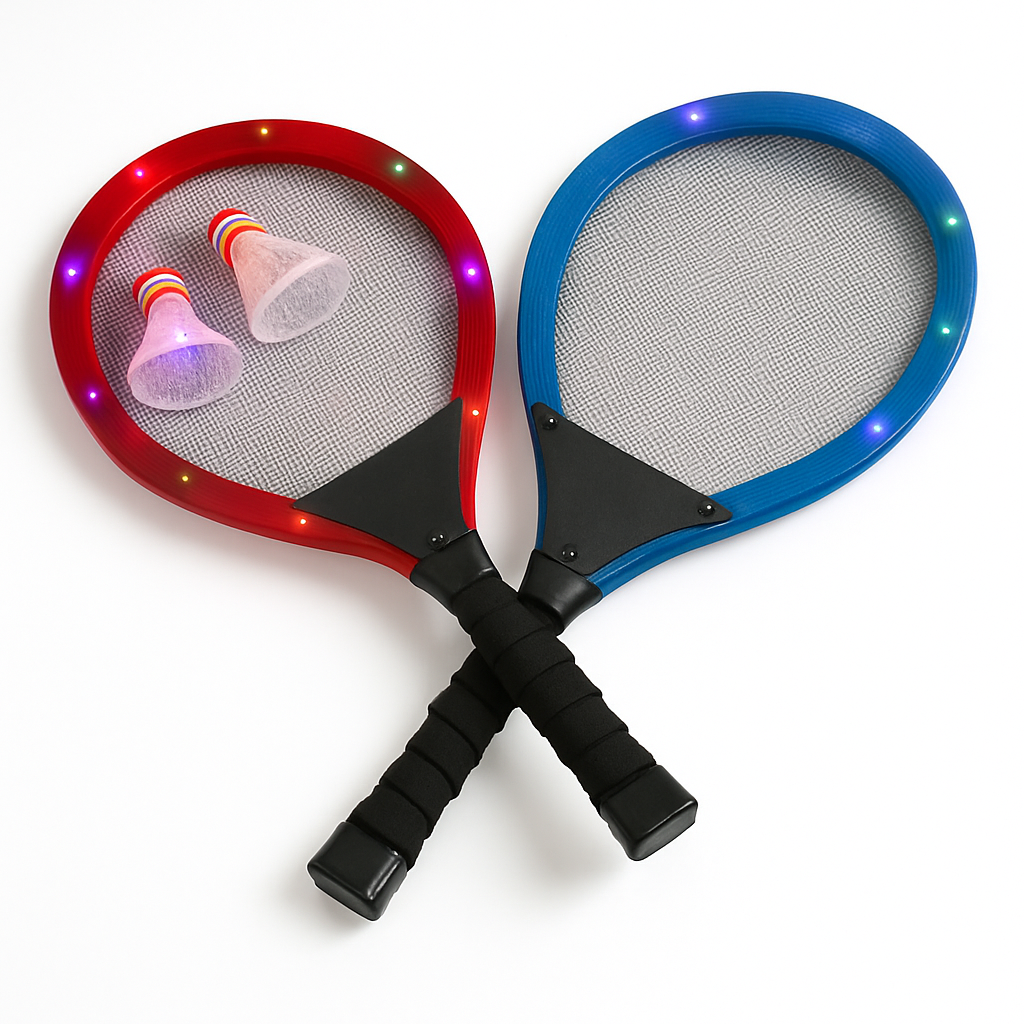Glow-in-the-Dark LED Badminton Set