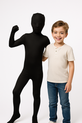 Kids Black Morphsuit Costume - Size Small