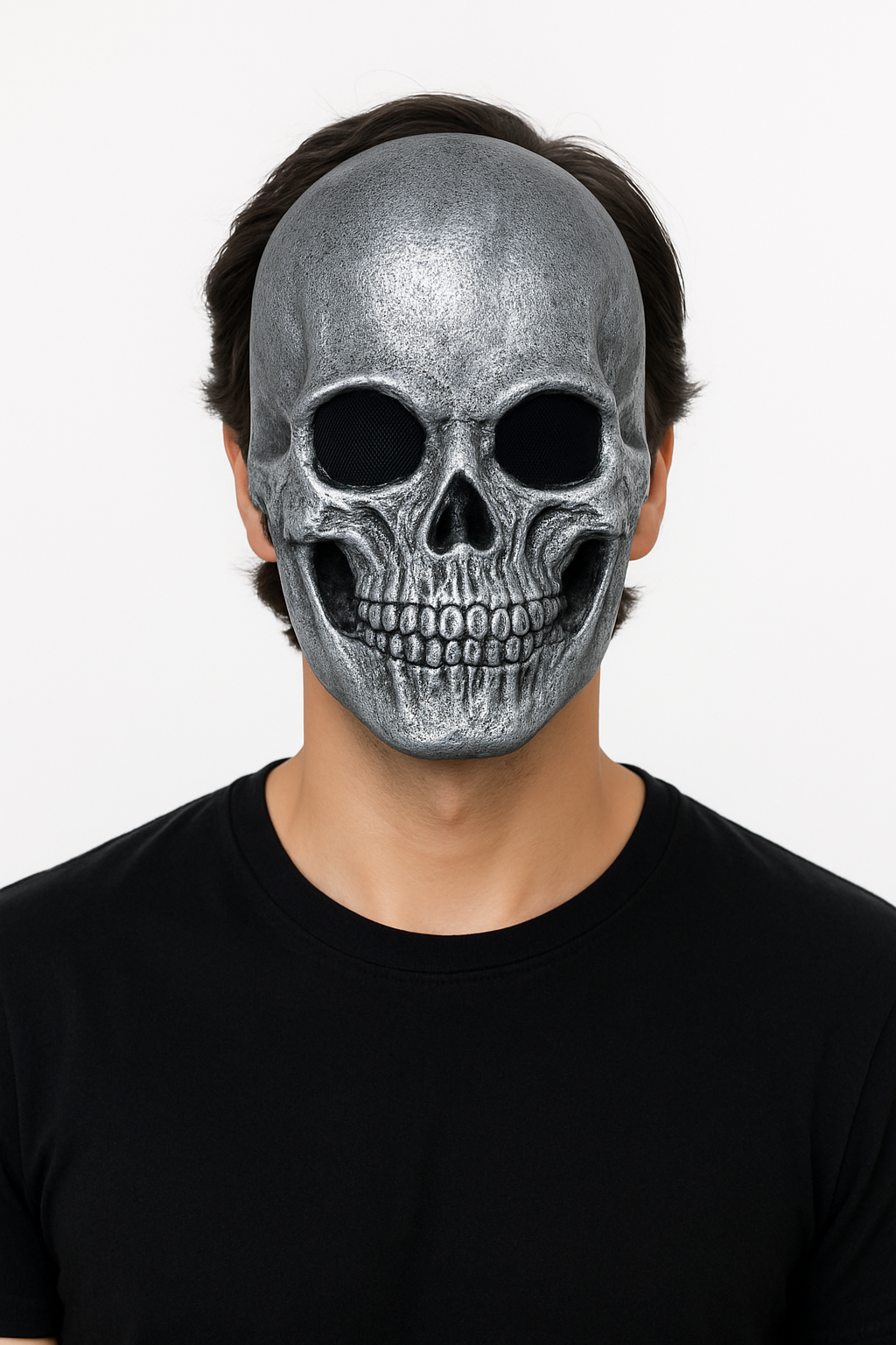 Silver Skull Halloween Mask