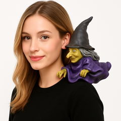 Halloween Shoulder Buddy: Flying Witch Costume Accessory