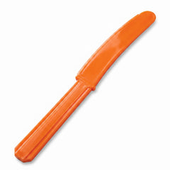 Vibrant Orange Plastic Knives - Economy Pack - 7.5 in.