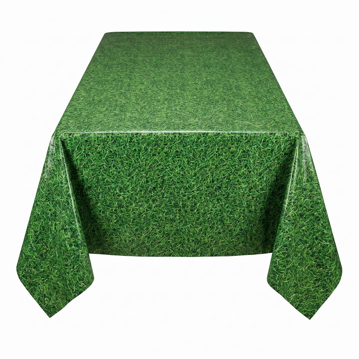 Faux Grass Flannel Backed Plastic Table Cover - 52 in. x 90 in.