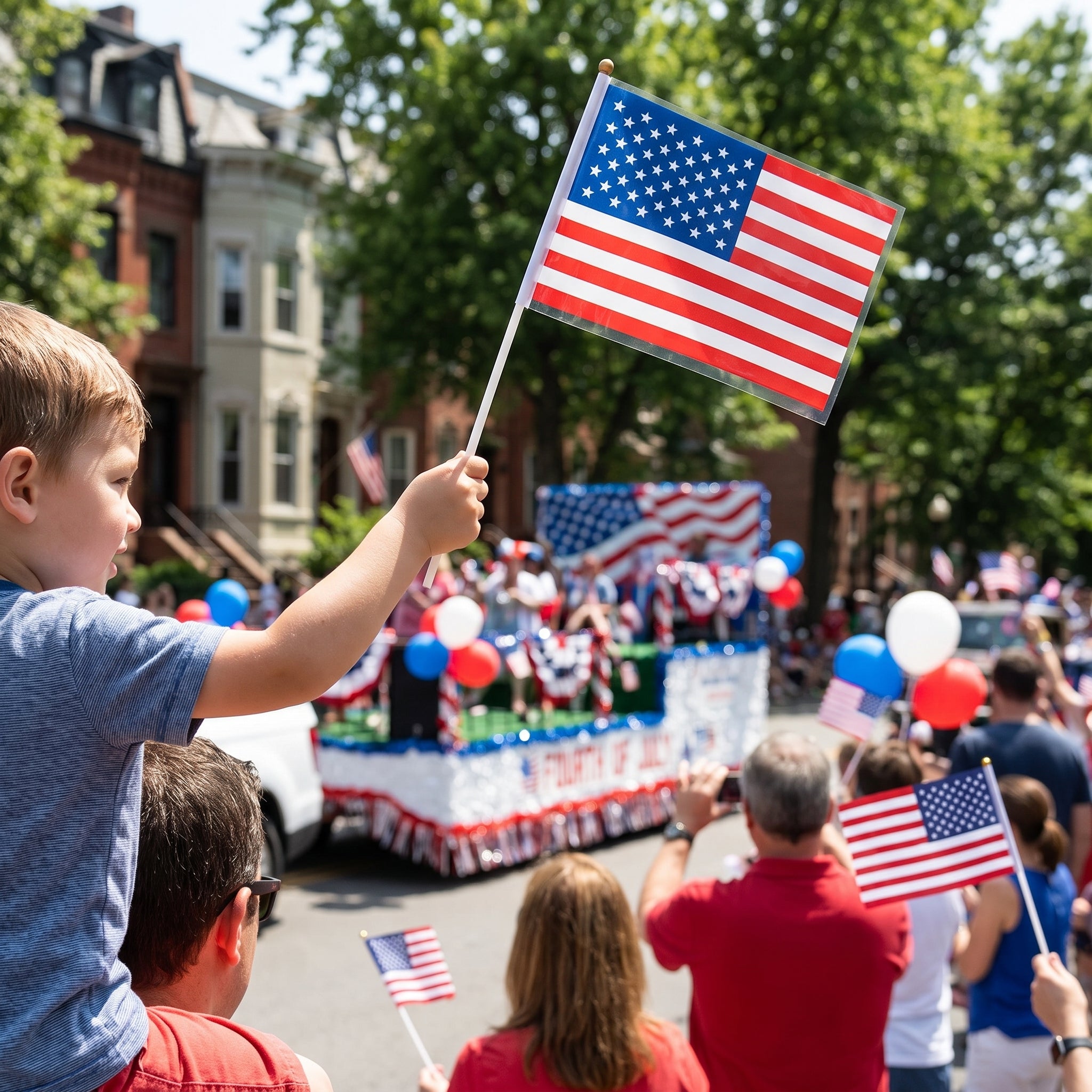 Classic American Handheld Flag - Perfect for Patriotic Celebrations