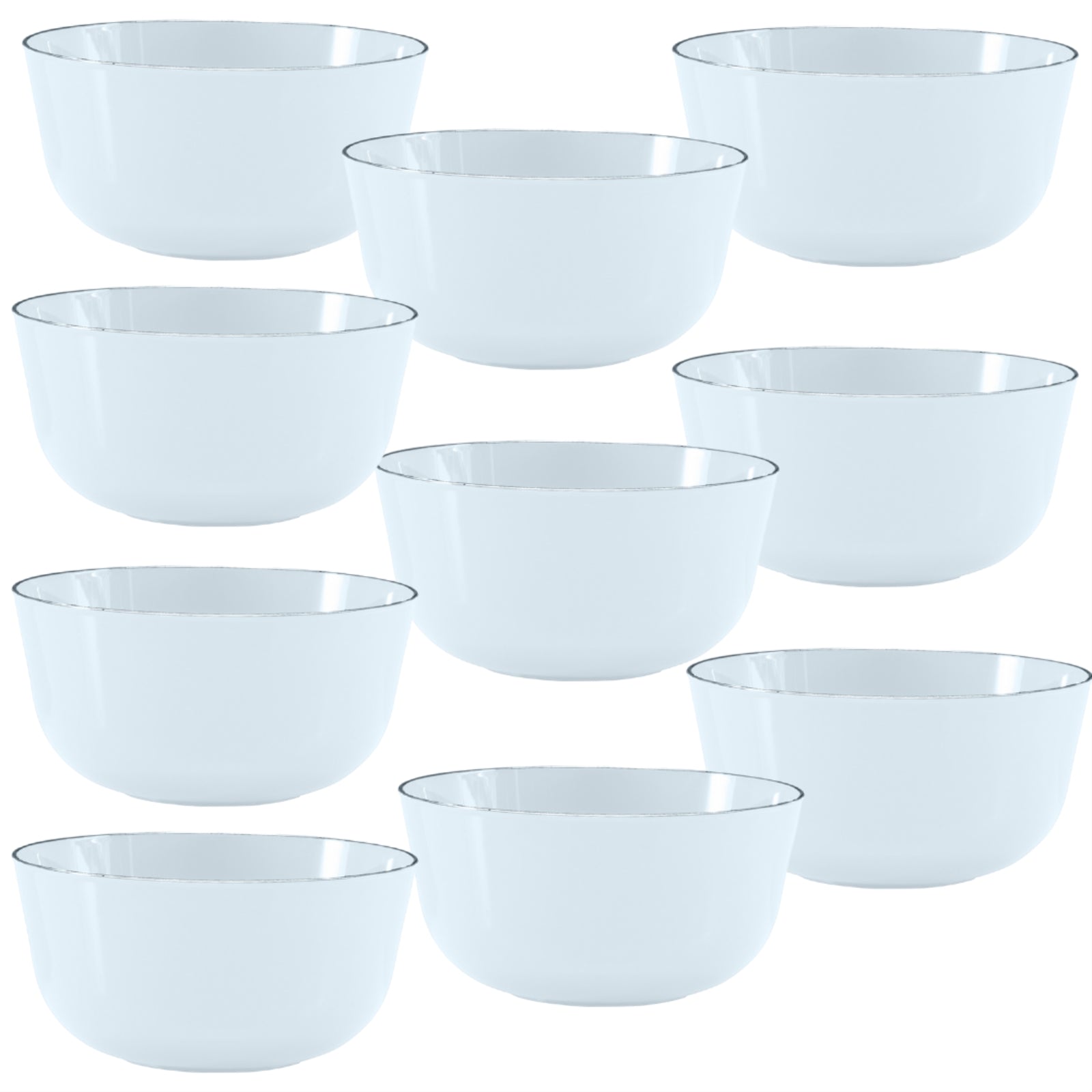 Trend Glass Look Gold Plastic Bowls | 10 Count