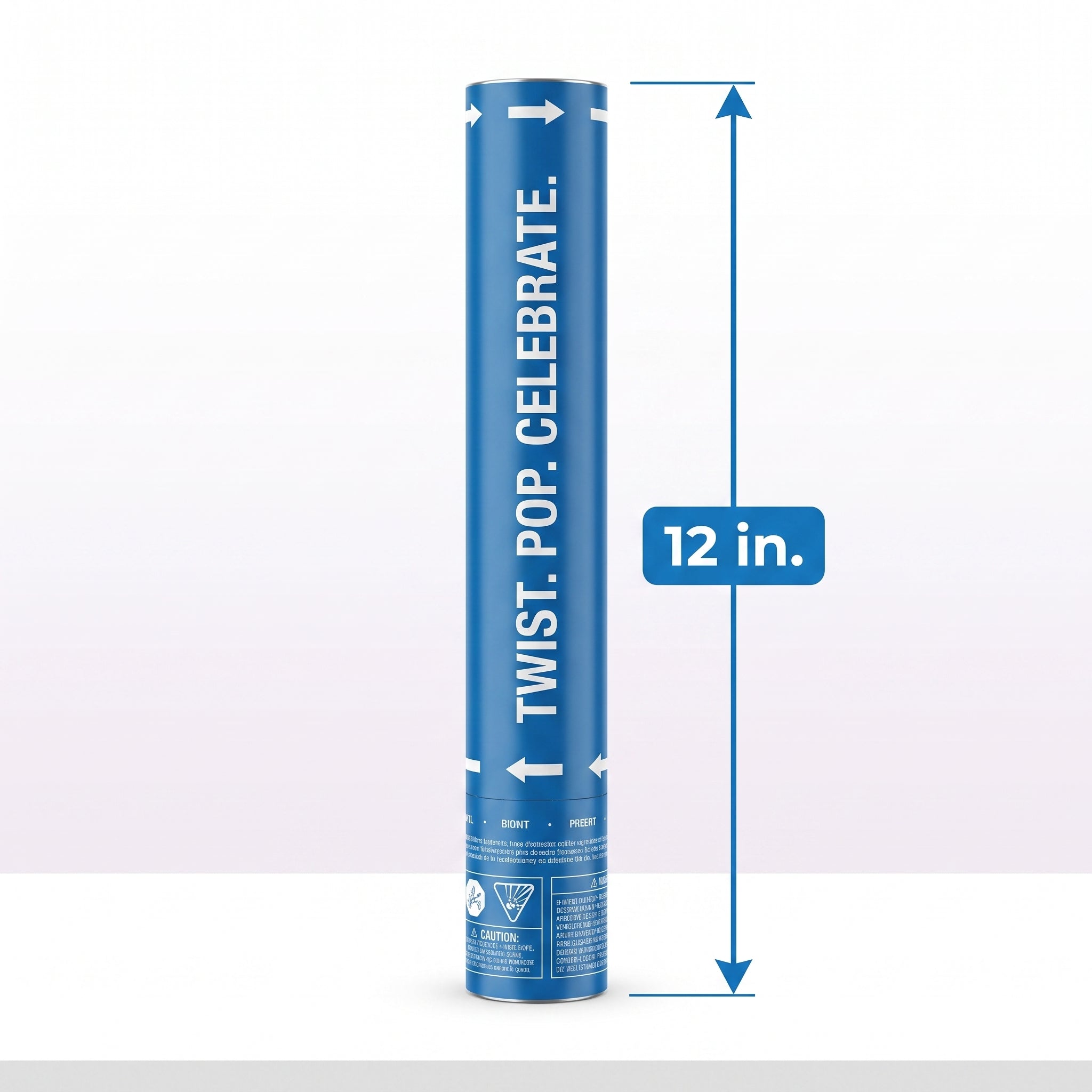 Blue Powder Popper Confetti Cannon - 12 Inches