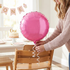 Bright Pink Foil Round Balloon