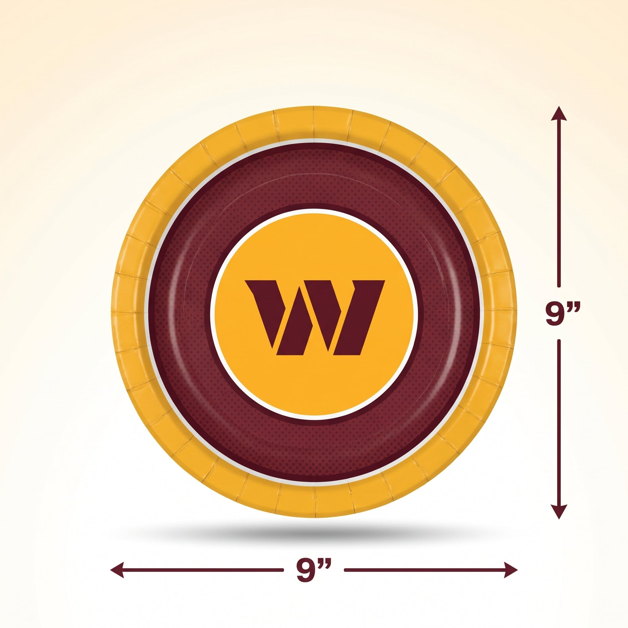 Washington Commanders 9" Round Paper Plates