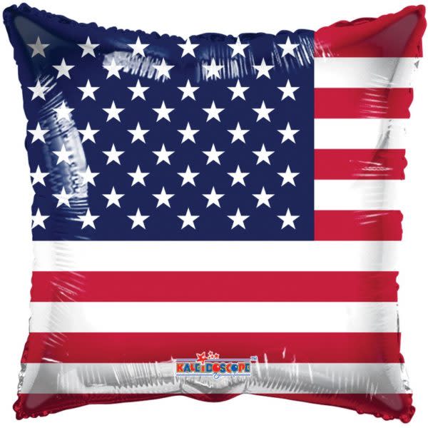 American Flag Square Mylar Balloon