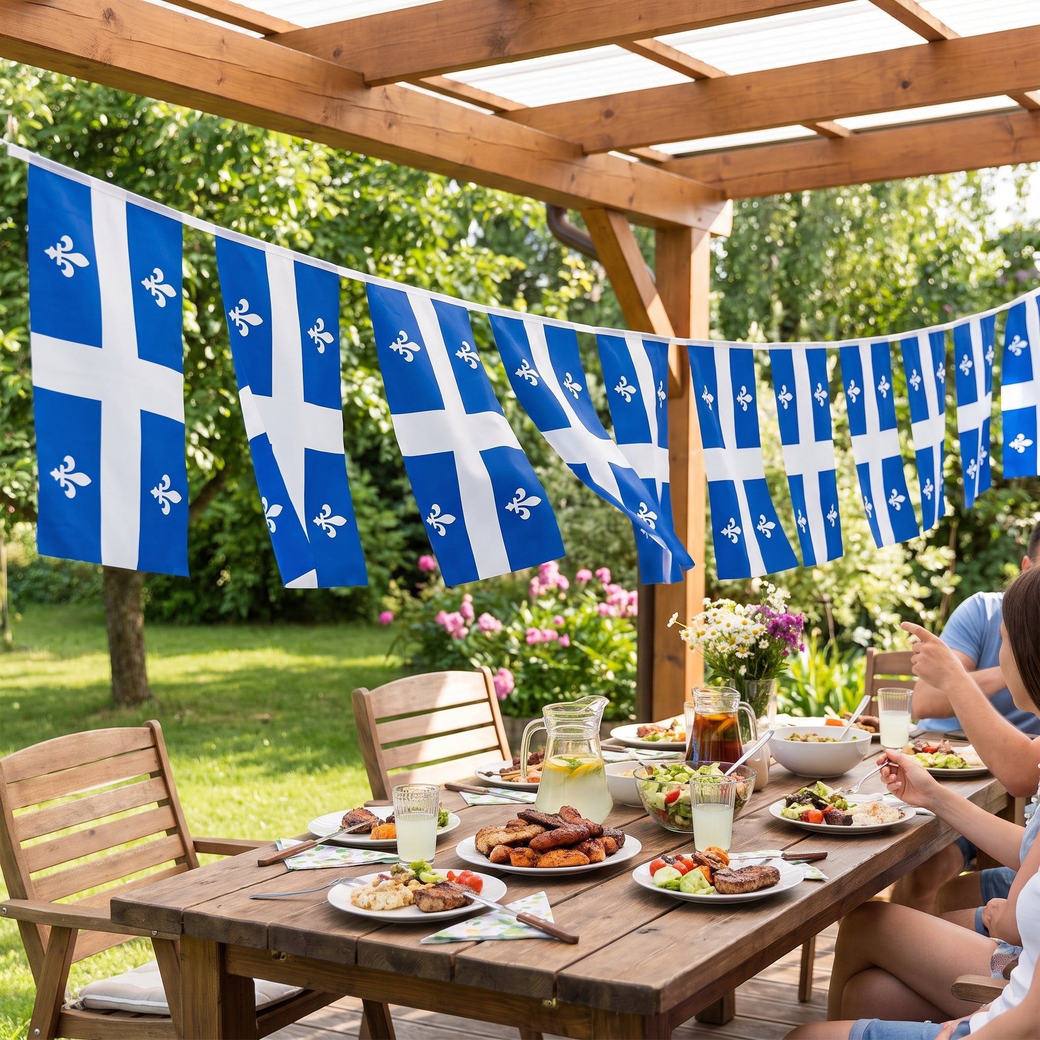 Saint-Jean-Baptiste Flag Banner, 12 ft