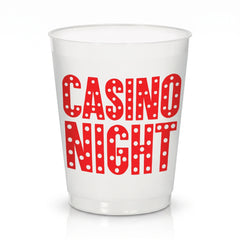 Roll the Dice Casino Frosted Stadium Cups - 14oz, 8-Pack