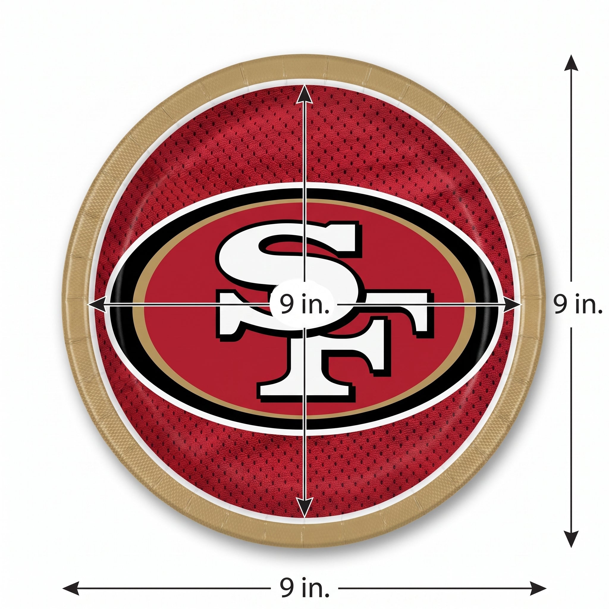 San Francisco 49ers 9" Round Paper Plates
