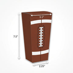 Large Football Popcorn Snack Boxes, 8-Pack
