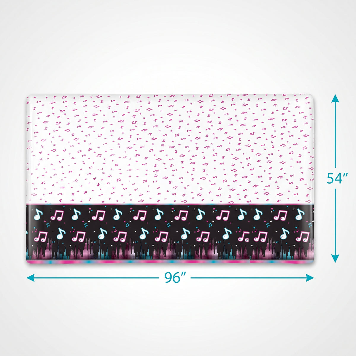 "Internet Famous" Music Theme Plastic Table Cover, 54x96 inches