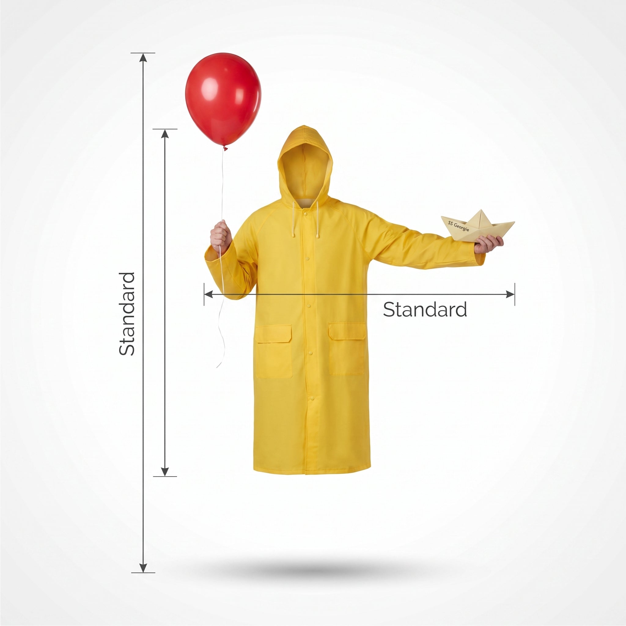 Adult Georgie Raincoat Costume Set from IT Movie