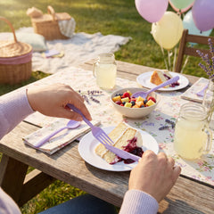 Lavender Heavyweight Plastic Cutlery Set - 80 Count