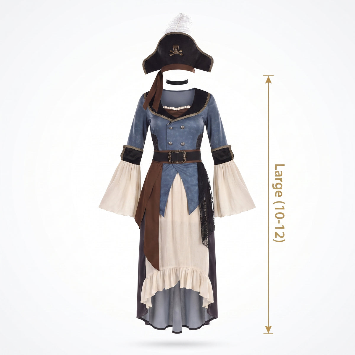 Elegant Posh Pirate Women's Halloween Costume - Adult L (10-12)