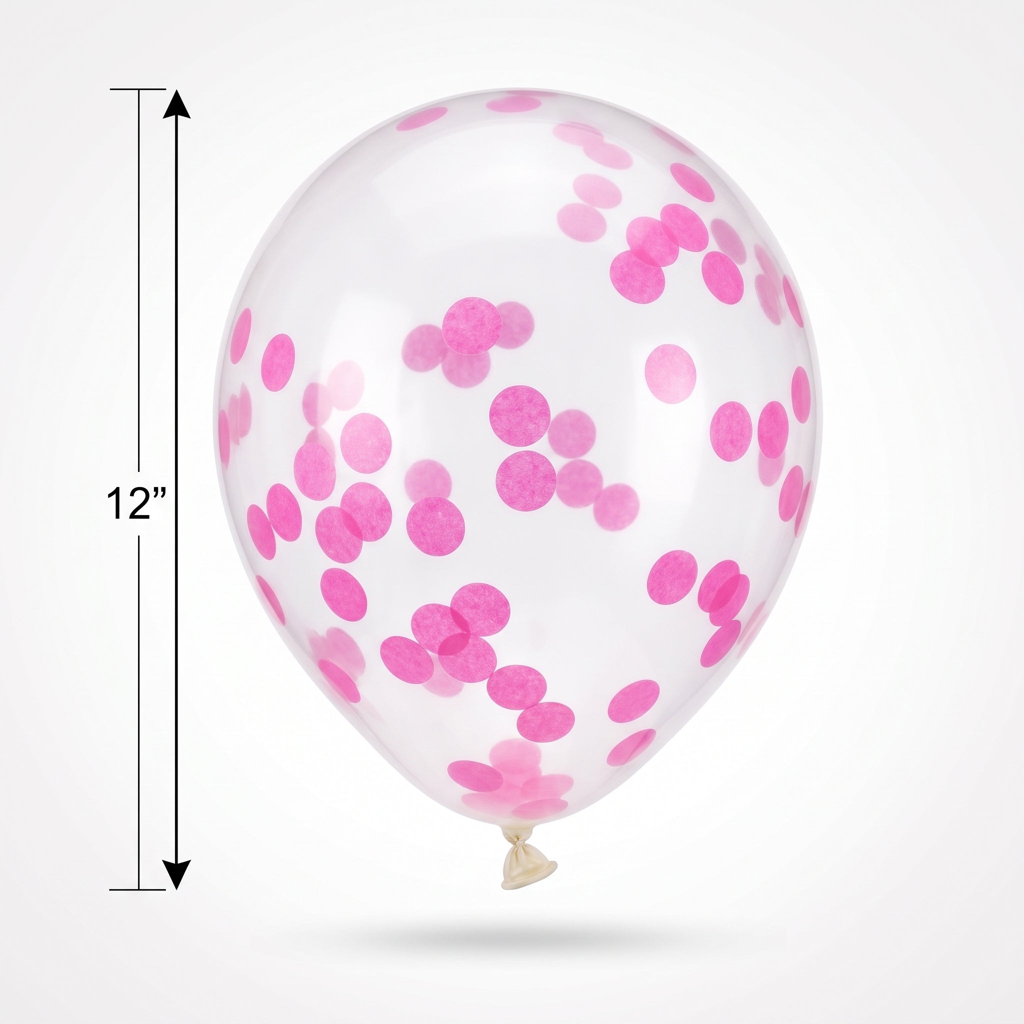 Pink Confetti Latex Balloons - Pack of 6