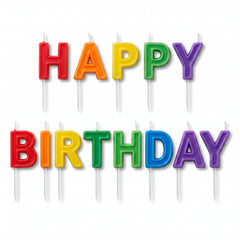 Colorful Happy Birthday Letter Candles