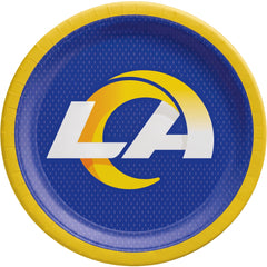 LA Rams 9" Round Paper Plates