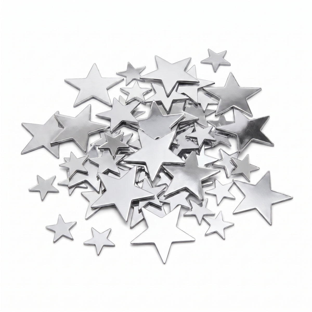 Shimmering Silver Star Confetti