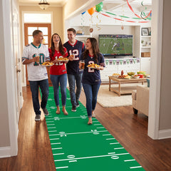 Football Field Floor Runner, 2x10 ft, Green Carpet for Sports Party Decor