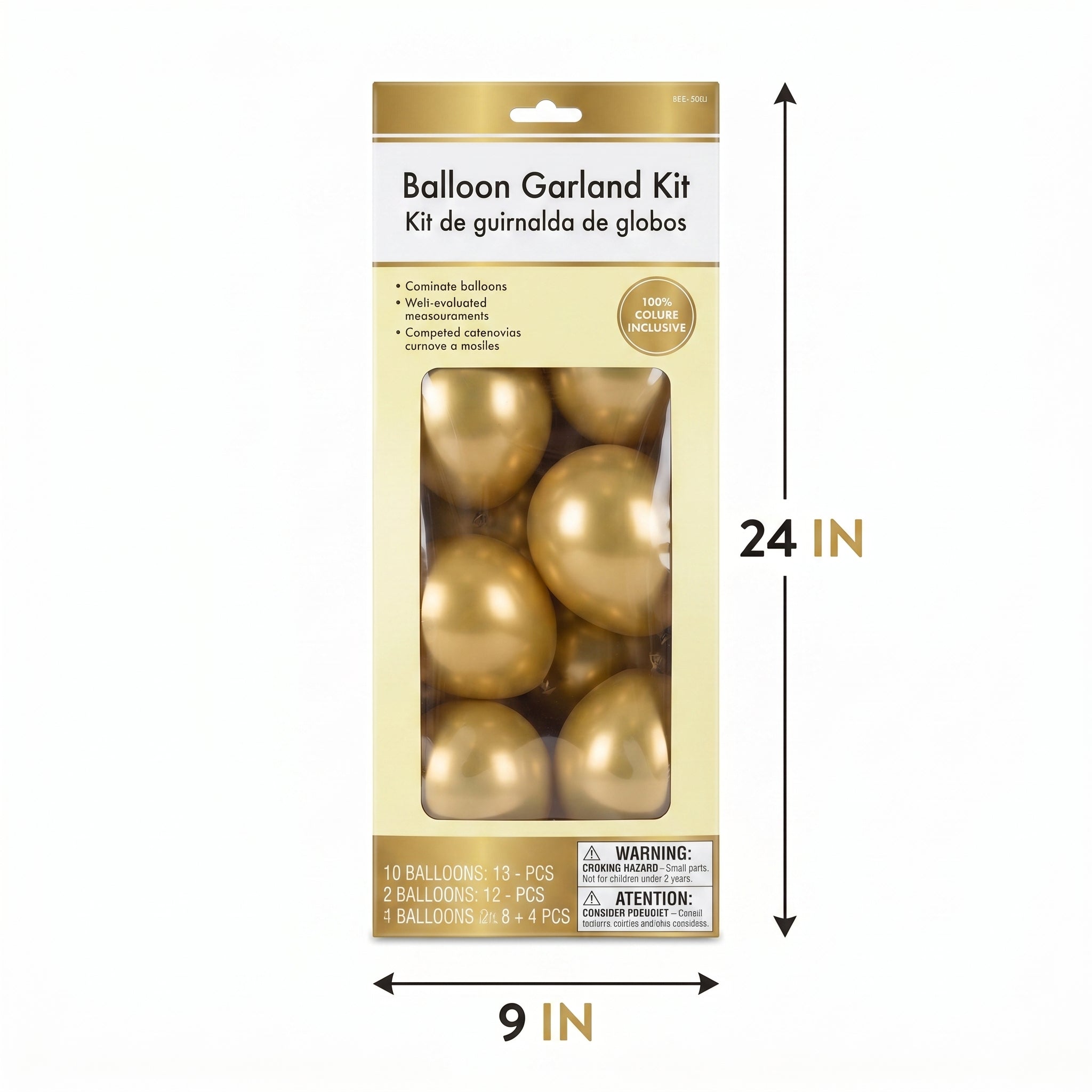 Gold Balloon Garland Kit - Elegant Latex Balloon Decoration Set