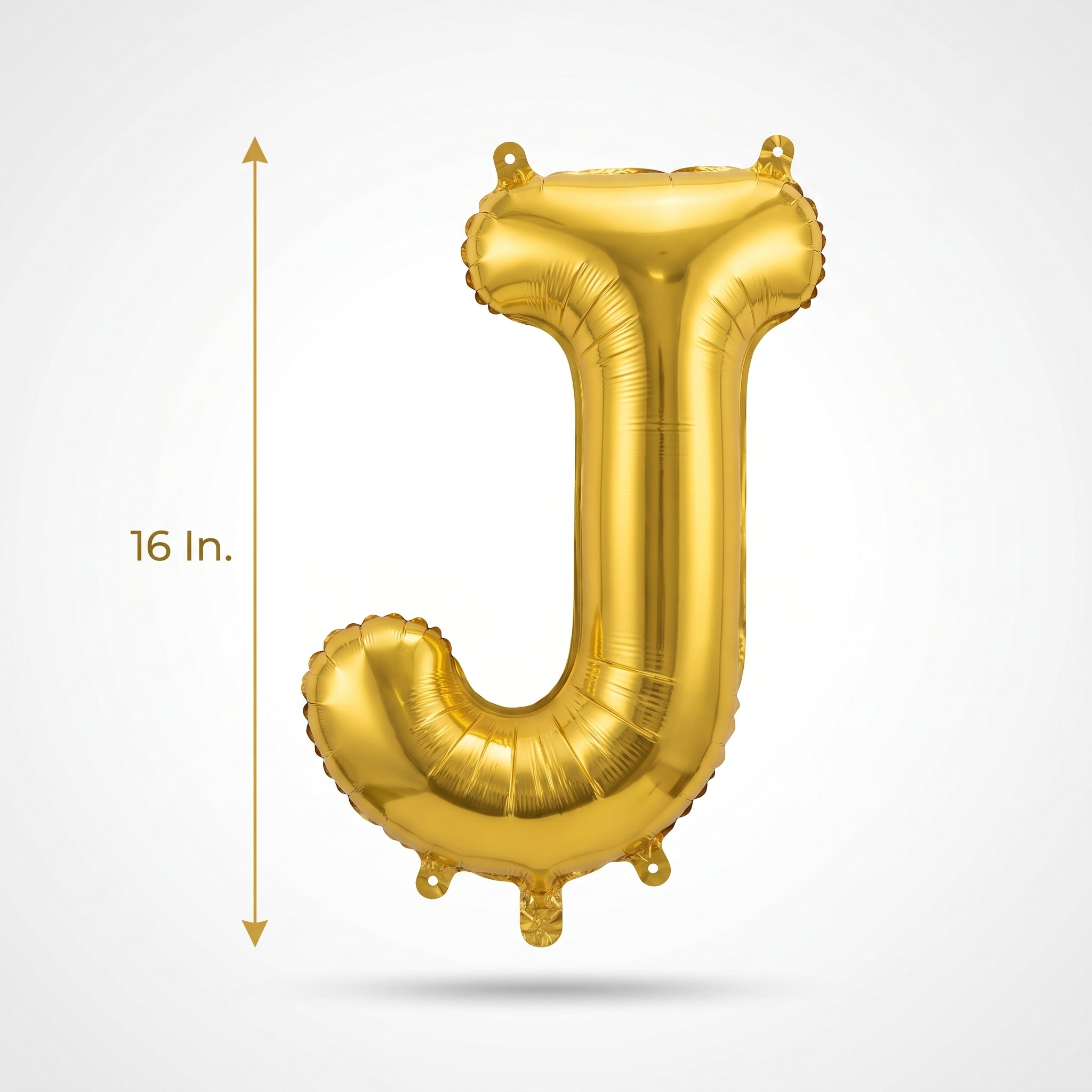 Gold Foil Letter "J" Balloon - Air Filled
