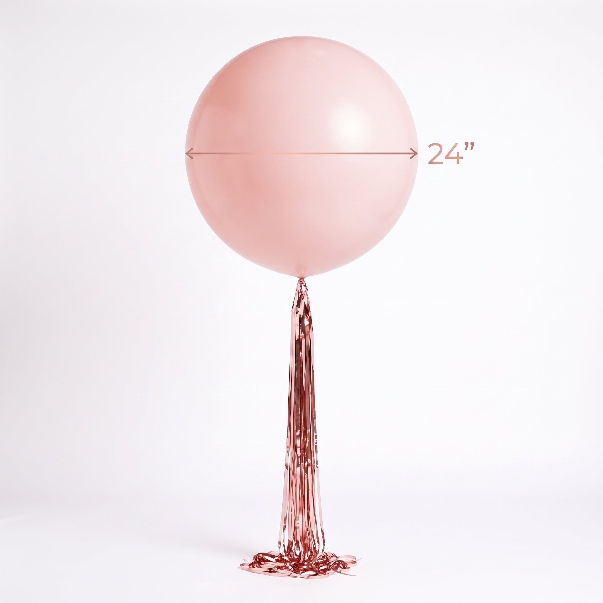 Elegant Rose Gold Latex Balloon with Tassel - 24 Inch