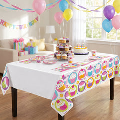 Cupcake Party Birthday Plastic Table Cover