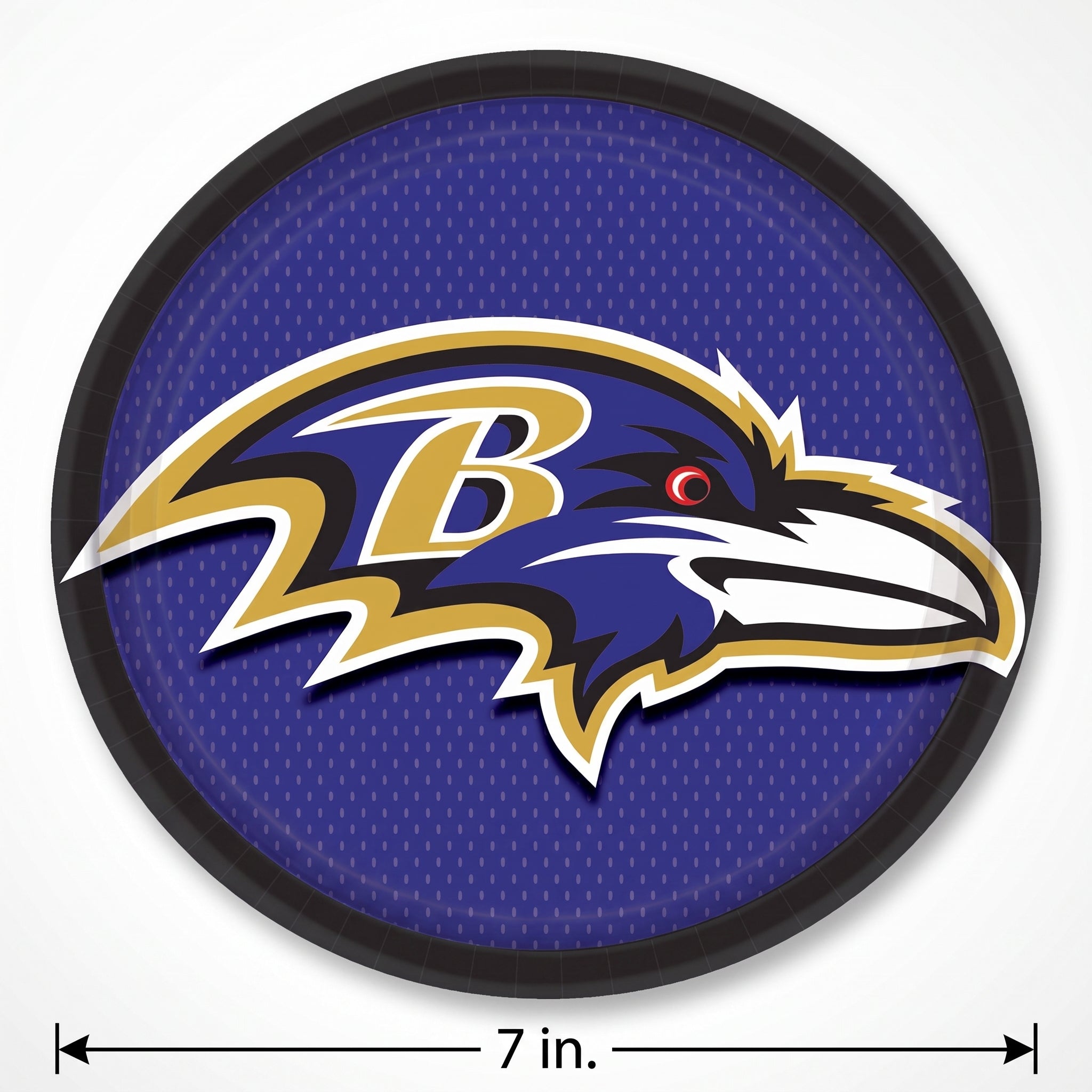 Baltimore Ravens 7" Round Paper Plates