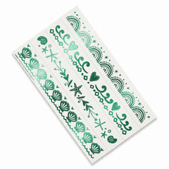 Shimmering Mermaid Bracelet Temporary Tattoos - 8 Pack