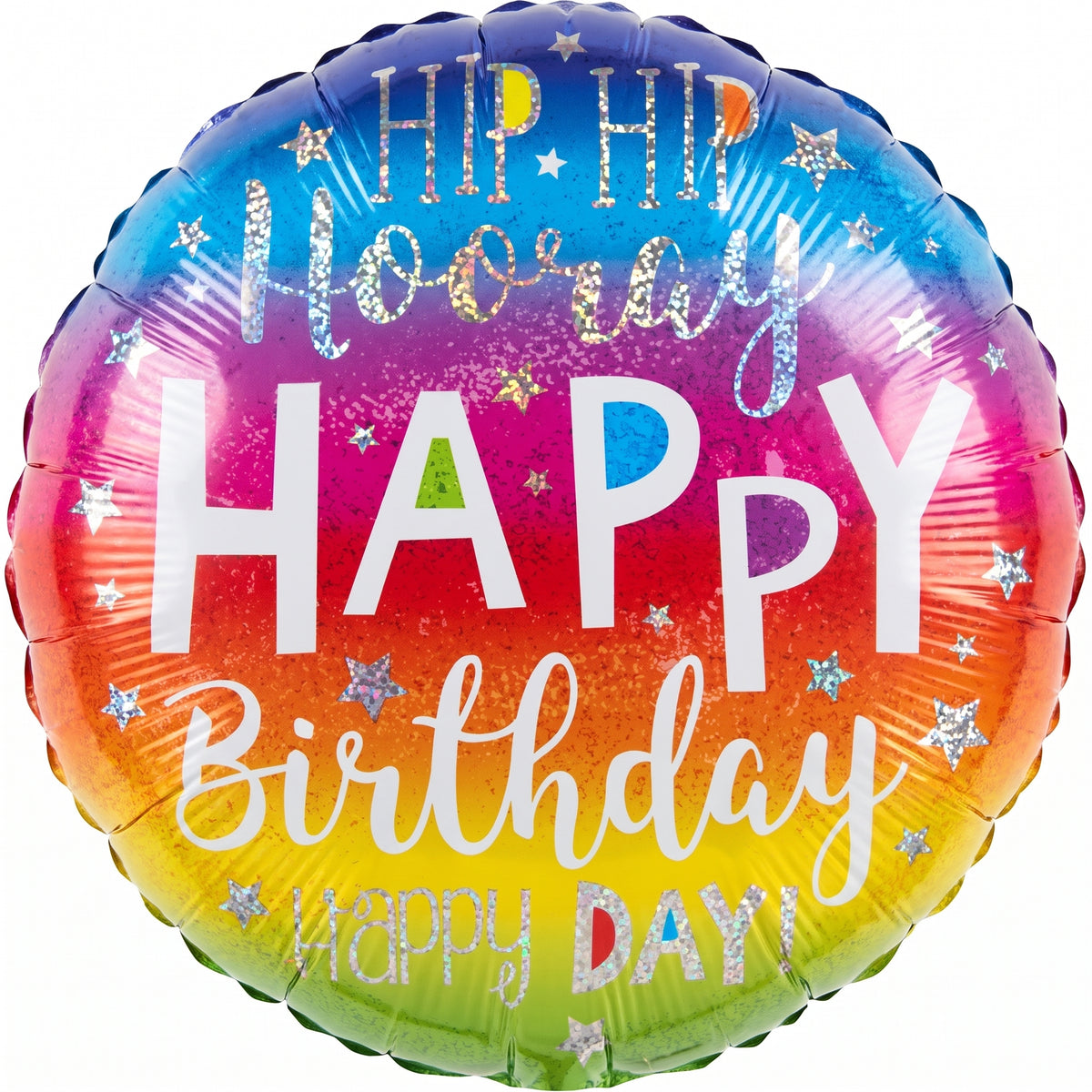 Hip Hooray Happy Birthday Holographic Balloon