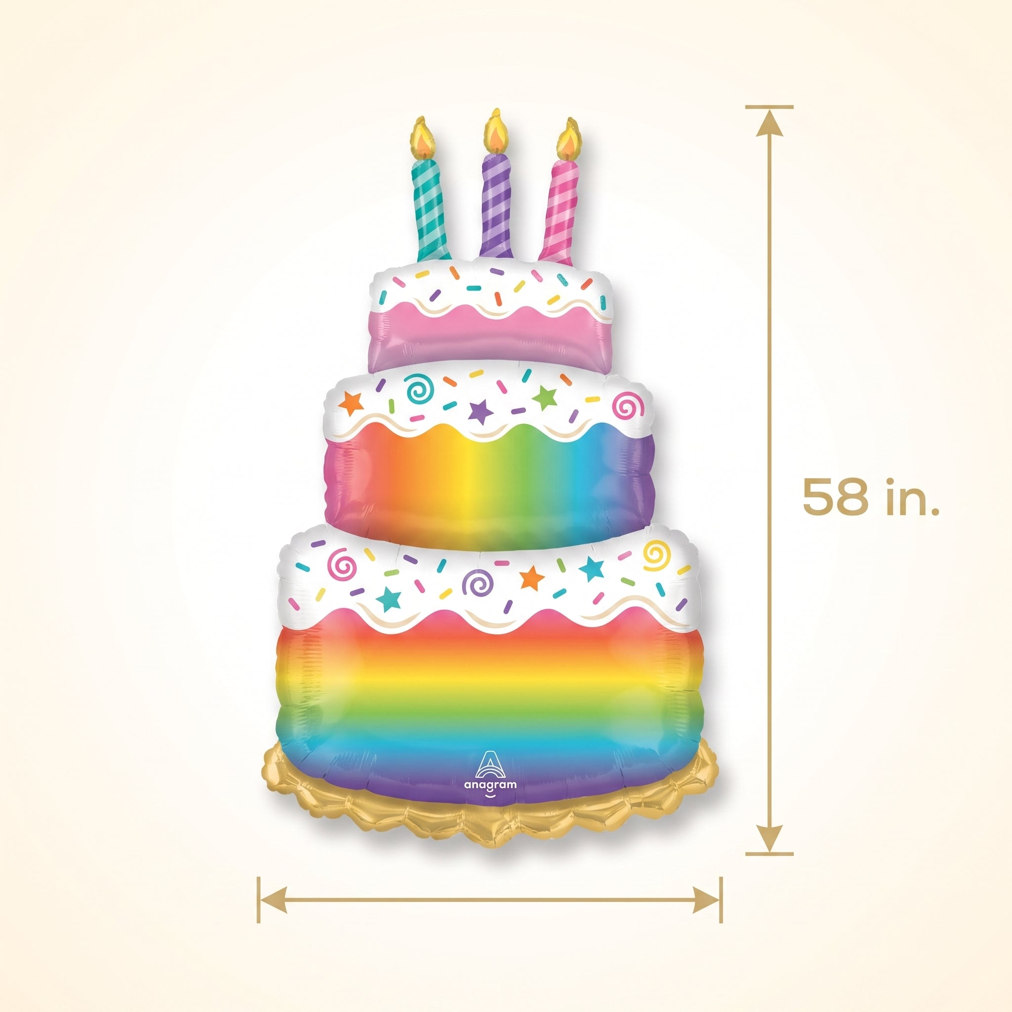 Colorful Birthday Cake Stacked Balloon AirWalker