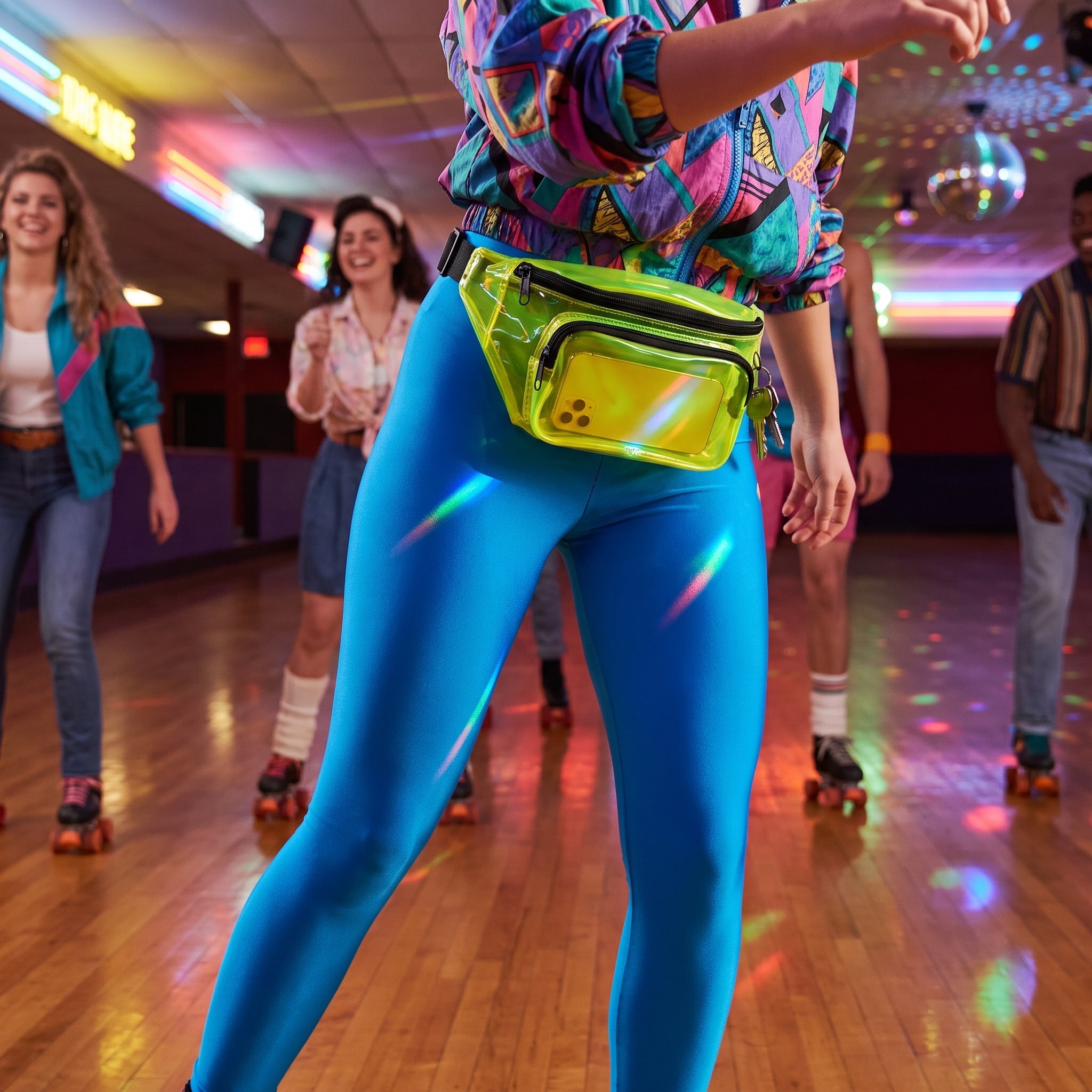 1980s Neon Yellow Hip Hop Fanny Pack